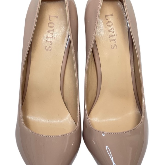 Lovris Woman's Pointed Toe Patent Pumps sz 7 blush pink - Picture 4 of 12